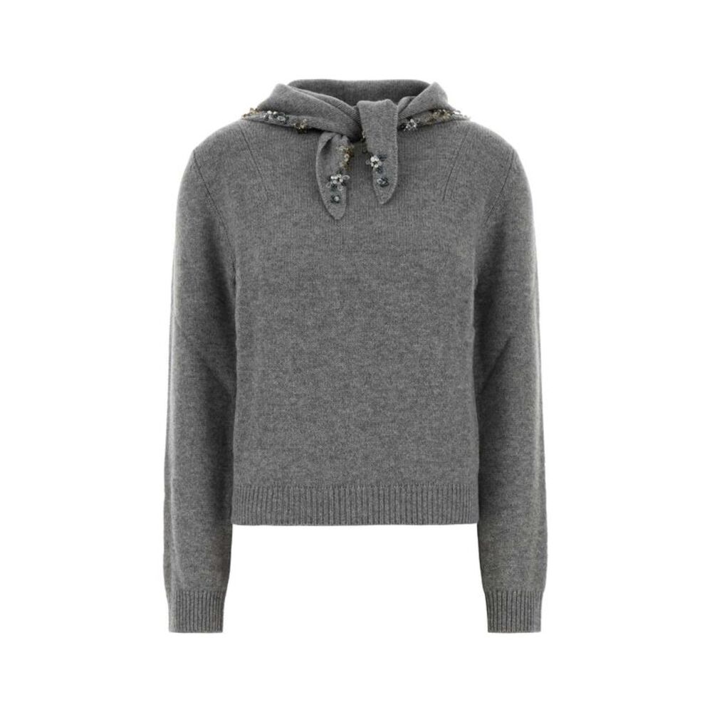 Prada Women Grey Cashmere Sweater